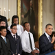President Barack Obama delivers remarks about his My Brother’s Keeper initiative with students from Chicago’s Youth Guidance program, Becoming a Man, in the East Room at the White House, Feb. 27, 2014.
Chip Somodevilla/Getty Images